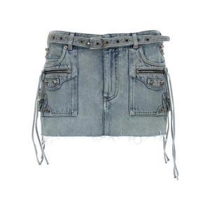 발렌시아가 데님 스커트 764534TDW144016