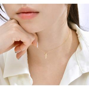 미니골드 14K 신시어 십자가 펜던트 PETM4081