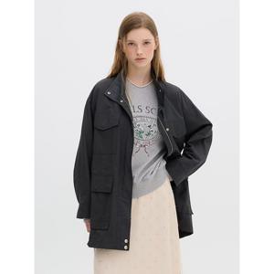 [올리브데올리브]가죽 배색 아웃 포켓 워커 자켓(OW4AM862)