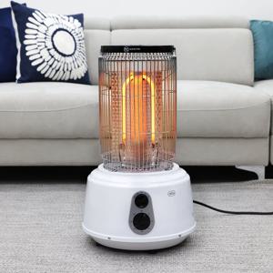 [원통형 구조로 사각지대없이, 온풍팬으로 빠르게 느껴지는 훈훈함] 레이나 가정용 사무용 원통형 카본 전기히터 난로 RH-3633CB