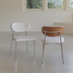 루카 식탁의자 패브릭 원목 인테리어 체어 2colors