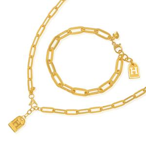 여자 순금 목걸이 팔찌 세트 37.5g [H사각 클립]