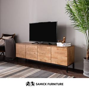 삼익가구 로하스 고무나무 원목 낮은 거실장 1600