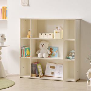 나무뜰 버디 E0등급 3단 책장 와이드 교구장 아기 유아 책장 MRF043C (착불)