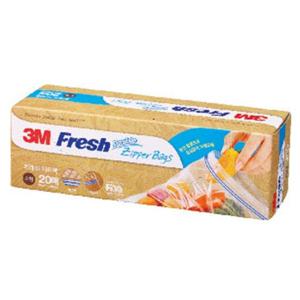 3M 후레쉬 지퍼백(FZ122 소 18cmx20cm 20매) 비닐백 주방비닐백 식품비닐백 일회용비닐백 위생비닐백 일회