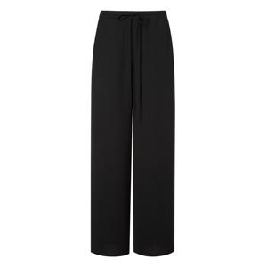 질스튜어트 뉴욕 여성 24FW 블랙 솔리드 롱 와이드핏 밴딩팬츠 JSPA4C450BK