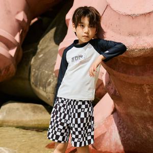 [아레나공식] 레이서 아동 래쉬가드 세트 A5BB1BS06BLK