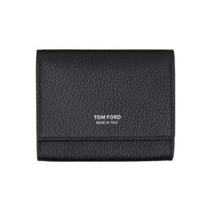 25 FW 톰포드 남성 블랙 소프트 그레인 가죽 슬림 카드 지갑 252076M163005