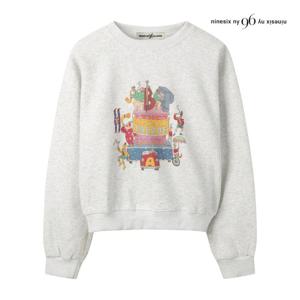 나인식스뉴욕  피치기모 서커스 알파벳 맨투맨 티셔츠 (NP9TS016M0)