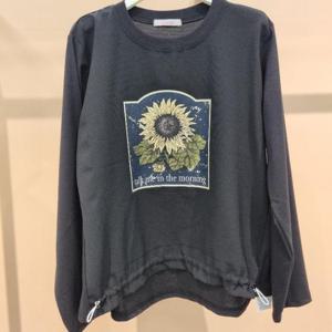 라티움 HC34 국내생산 부드럽고 신축성좋은 앞밑단스트링 해바라기 여성가을티셔츠 T2533ts15