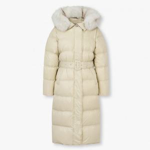 [보브]디태처블 폭스퍼 트림 롱 다운 점퍼 7155417006