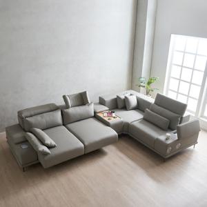 알토 모션소파 전동 슬라이딩 리클라이너 5인용 코너형 소파전체 프리미엄 천연면피소가죽 고급형 (콘솔박스 일반형 포함) 풀세트