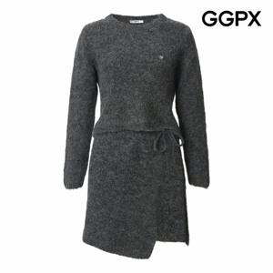 [GGPX] 심플 울 터치 니트 앤 랩 스커트 셋업 (GPBST010B)