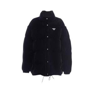 프라다 컨버터블 벨벳 투웨이 패딩 블랙 여성 29X805 1XJX F0002