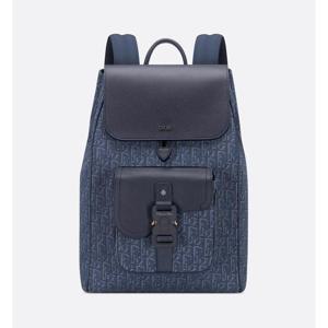 디올 남자 백팩 새들 플랩 네이비 블루 1ADBA200YKS H53E