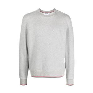 톰브라운 MJT355A J0027 133 RWB 트리밍 헤링본코튼 스웨트 그레이화이트 남성 맨투맨