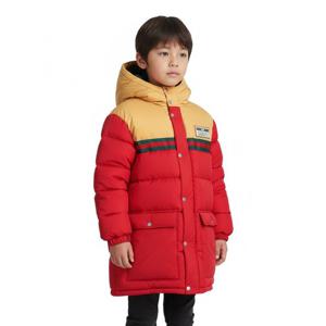 버버리  23FW 구찌 키즈 후드 로고 나일론 롱패딩 자켓(레드) 737799 XWAXT 6429