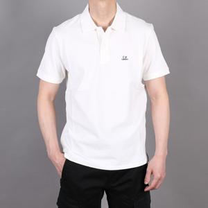 22SS CP 컴퍼니 자수로고 폴로 반팔티 화이트 12CMPL055A 005263W 103