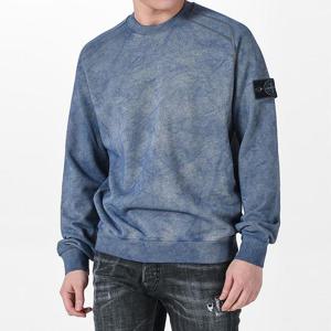 스톤아일랜드 더스트 칼라 트리트먼트 맨투맨 아비오블루 741562290 V1M24