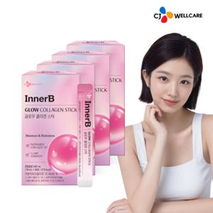 [사은품증정][CJ공식] 이너비 글로우 콜라겐 스틱 30포 4박스