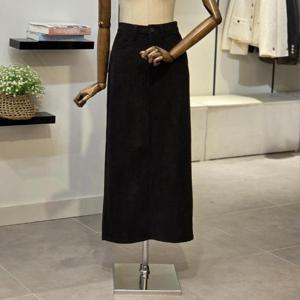 [반에이크]VB5ZSKM304Z_골덴 롱 기모 스커트