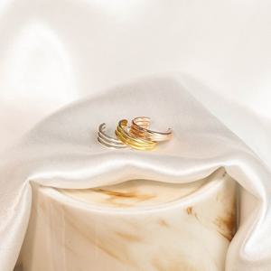 [폭스타일] [낱개판매] [실버] 3 라인 데일리 이어커프