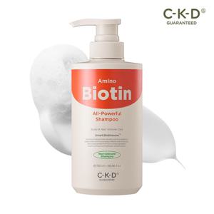 CKD 아미노비오틴 올파워풀 샴푸 500ml / 탈모 증상 완화+뿌리 볼륨감 (정가 20,000원)