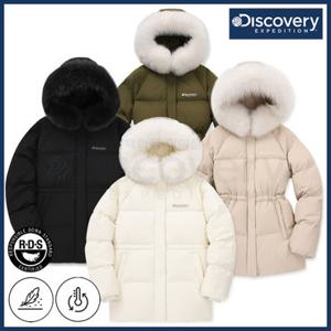 [백화점]디스커버리 24FW 겨울 이월/할인 여성 켈리 헤비구스다운점퍼/거위털폭스퍼후드미드패딩자켓/세미오버핏 DXMIA DWDJ98046