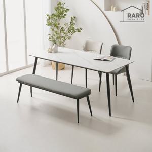 라로퍼니처 캐슬 1800 포세린 세라믹 6인 식탁 세트 (식탁+의자2+벤치1)