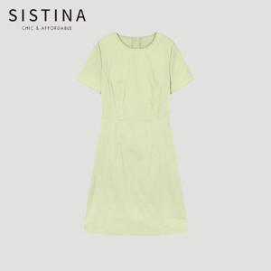 [SISTINA] 인기 컷아웃 백 버튼 미니 원피스_AWWOPO21200_LN