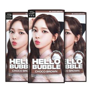 미쟝센 올뉴 헬로버블 염색약 6N 초코브라운 3개팩