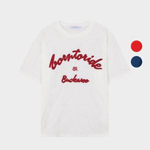 [버커루]남성 16수 루즈핏 전판 자수 티셔츠 B242TS025P