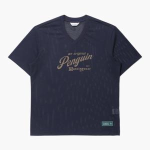 [먼싱웨어]남성 메쉬 브이넥 반팔티셔츠 다크네이비(MQ221PTS48)