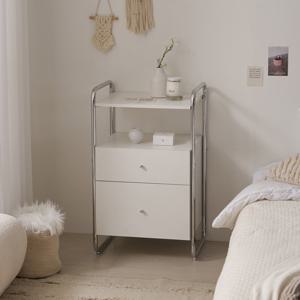 나무뜰 루스 미드센츄리 크롬 높은 콘솔 화장대 침대 협탁 CNM239C (착불)