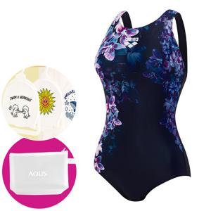 아레나 여성 수영복 일반 에버로즈 원피스 U백 A5FL1LD13 BLK 가방 수모행거 증정