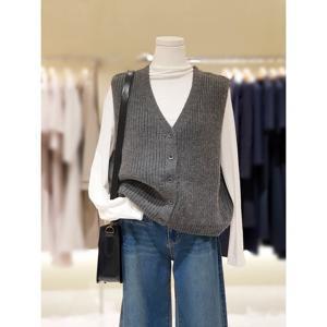 [숲]V넥 버튼 니트 조끼  SBAVK312