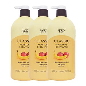 해피바스 정말 촉촉한 바디워시 900g x3
