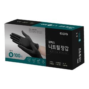 코멕스 니트릴장갑 블랙 M(중) 100매