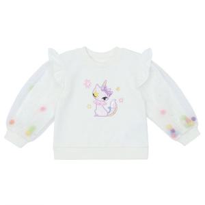 [프렌치캣(백)]IV 퐁퐁 샤 배색 티셔츠(Q51DBT170)