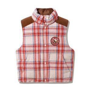 지프 체크 모직 여성 다운 베스트 JQ4JPF603BE