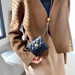 [잇백잇슈] 퀼팅초미니크로스백 가죽누비체인가방