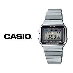 카시오 남자 여자 메탈 빈티지 패션 전자 손목시계 A700W-1A