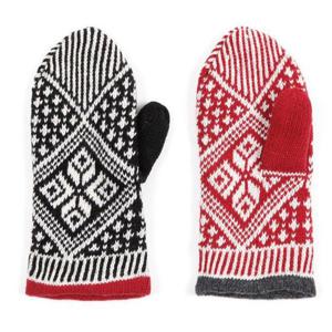 눈꽃모양 벙어리장갑 남자 여자 커플장갑 안감 털장갑