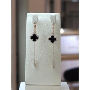 미라클 세이브존03 블랙엔화이트 드롭 원터치 귀걸이 gss70