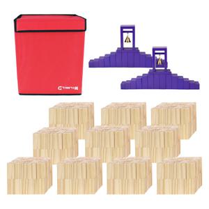 (가베가족)KS0105 큰솔스토밍 원목도미노 1032+보관함