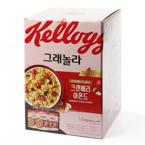 켈로그 크랜베리 아몬드 그래놀라 시리얼 500g x 3팩