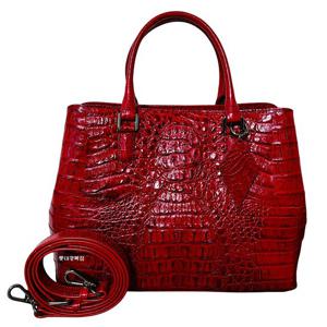 [에스콰이아]빅 사이즈 카이만 악어 핸드백 토트 크로스백 EC0SHB709RE