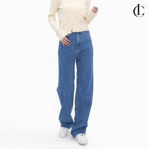엘케이트 여성 청바지 세미 와이드 일자 데님 진 팬츠 LIN042
