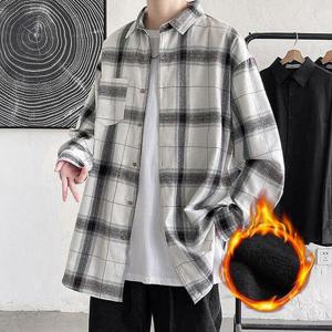 [짝꿍닷컴] 2컬러 남성 데일리 기모 겨울 체크 셔츠 IS-JK70