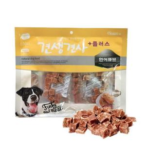 견생견사 플러스 연어 큐브 300g 애견 간식